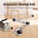 Migipaws Interactive Cat Ball Toy Set, Fun Tracker, Automatic Moving Chase Ball with Fluffy Tail, A Small Mice, Rechargeable (White) - Image 3