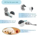 Migipaws Interactive Cat Ball Toy Set, Fun Tracker, Automatic Moving Chase Ball with Fluffy Tail, A Small Mice, Rechargeable (White) - Image 9