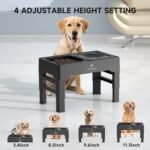 ELS PET Raised Dog Bowls 4 Heights Adjustable, Elevated Dog Bowls Stand with Slow Feeder Dog Bowl & No Spill Dog Water Bowl, Non-Skid No Shaking Dog Food Bowl for Large Medium Small Dogs - Image 3