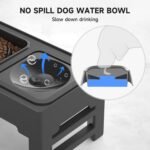 ELS PET Raised Dog Bowls 4 Heights Adjustable, Elevated Dog Bowls Stand with Slow Feeder Dog Bowl & No Spill Dog Water Bowl, Non-Skid No Shaking Dog Food Bowl for Large Medium Small Dogs - Image 6
