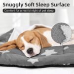 Mora Pets Cat Bed for Indoor Cats Washable Dog Crate Bed Soft Flat Dog Bed Mat for Small Dogs Kennel Pad for 22 inch Cage Cute Pet Cushion Liner for Puppy Kitten Anti-Slip Grey 22 x 13 - Image 3