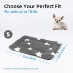 Mora Pets Cat Bed for Indoor Cats Washable Dog Crate Bed Soft Flat Dog Bed Mat for Small Dogs Kennel Pad for 22 inch Cage Cute Pet Cushion Liner for Puppy Kitten Anti-Slip Grey 22 x 13 - Image 7