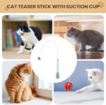Cat Teaser Wand - Electric Exerciser | Kitten Interactive Toy + with Suction Cup, for Cats Kittens Pets + Indoor Outdoor Play, Automatic Motion Toy Reducing Boredom at Home - Image 8