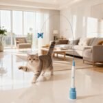 Cat Teaser Wand - Electric Exerciser | Kitten Interactive Toy + with Suction Cup, for Cats Kittens Pets + Indoor Outdoor Play, Automatic Motion Toy Reducing Boredom at Home - Image 9
