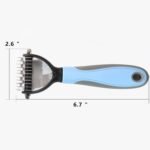 Dog Brush, Dematting and Shedding Brush, Undercoat Rake Comb for Dogs and Cats, Pet Grooming Tool with Double Sided for Removes Knots and Tangled Hair, Blue - Image 6