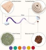 Bent Cat Rope Toy, Pet Chew Toys, Interactive Tease Toys for Cats and Kittens, Bite-Proof Playthings, Cotton Rope Kitten Toys Dental Care Stress Relief Pet Supplies (Extra Large 3 Pack) - Image 4