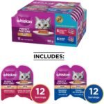 WHISKAS Perfect Portions Seafood Selections Adult Wet Cat Food Paté, 12x75g Tray - Image 3