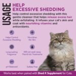 Shed-X Shed Control Shampoo for Cats, 8 oz – Reduce Shedding – Shedding Shampoo Infuses Skin and Coat with Vitamins and Antioxidants to Clean, Release Excess Hair and Exfoliate - Image 4