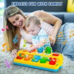 Interactive Pop up Animal Toys with Music & Light, Montessori Cause and Effect Toys for 1 Year Old Boy Girl Early Learning Musical Baby Toys 12 Months STEM Toddler Toys Age 1-2 Gift for Infant - Image 3