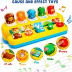 Interactive Pop up Animal Toys with Music & Light, Montessori Cause and Effect Toys for 1 Year Old Boy Girl Early Learning Musical Baby Toys 12 Months STEM Toddler Toys Age 1-2 Gift for Infant - Image 4