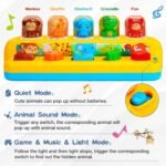 Interactive Pop up Animal Toys with Music & Light, Montessori Cause and Effect Toys for 1 Year Old Boy Girl Early Learning Musical Baby Toys 12 Months STEM Toddler Toys Age 1-2 Gift for Infant - Image 5