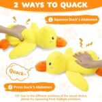 Dog Calming Duck Toy, 2026 New Interactive Plush Duck Toy with Quack Sound and Crazy Crinkle for Dogs Keep Busy, Soft Stuffed Calming Pillow for Puppy Reduce Boredom (Yellow-S) - Image 8