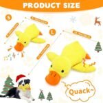 Dog Calming Duck Toy, 2026 New Interactive Plush Duck Toy with Quack Sound and Crazy Crinkle for Dogs Keep Busy, Soft Stuffed Calming Pillow for Puppy Reduce Boredom (Yellow-S) - Image 9