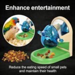 Rat Hamster Enrichment Toys Interactive Foraging Slow Feeder with Cage Fixed Screw, Small Rodent Intelligence Training Supplies, Bird Mental Development Toys for Parakeet Conure (Blue) - Image 3