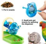Rat Hamster Enrichment Toys Interactive Foraging Slow Feeder with Cage Fixed Screw, Small Rodent Intelligence Training Supplies, Bird Mental Development Toys for Parakeet Conure (Blue) - Image 4