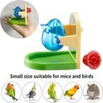 Rat Hamster Enrichment Toys Interactive Foraging Slow Feeder with Cage Fixed Screw, Small Rodent Intelligence Training Supplies, Bird Mental Development Toys for Parakeet Conure (Blue) - Image 5