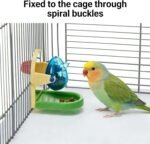 Rat Hamster Enrichment Toys Interactive Foraging Slow Feeder with Cage Fixed Screw, Small Rodent Intelligence Training Supplies, Bird Mental Development Toys for Parakeet Conure (Blue) - Image 6