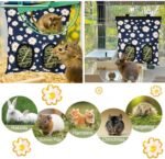 Rabbit Hay Feeder Bag, Hanging Washable 2-Hole Hay Dispenser for Bunny, Guinea Pigs, Chinchillas,Hamsters Rats and Other Small Pets Small Animal (Daisy) - Image 5