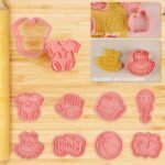 Baby Shower Cookie Cutters Set, 8 Pcs Cookie Cutter with Plunger Stamps, Cute Cookie Cutters for Baby Shower Biscuit Cheese Baking - Image 5
