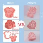 Baby Shower Cookie Cutters Set, 8 Pcs Cookie Cutter with Plunger Stamps, Cute Cookie Cutters for Baby Shower Biscuit Cheese Baking - Image 6