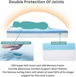 Laifug Orthopedic Memory Foam Extra Large Dog Bed with Pillow and Durable Water Proof Liner & Removable Washable Cover & Smart Design (Large (46"x28"x8"), Blue) - Image 4