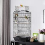 Yaheetech 41" Portable Hanging Medium Size Bird Cage for Small Parrots Cockatiels Sun Quaker Parakeets Green Cheek Conures Finches Canary Budgies Lovebirds Travel Bird Cage, Black - Image 3