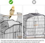 Yaheetech 41" Portable Hanging Medium Size Bird Cage for Small Parrots Cockatiels Sun Quaker Parakeets Green Cheek Conures Finches Canary Budgies Lovebirds Travel Bird Cage, Black - Image 7
