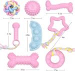 8 Pack Puppy Chew Toy Set Durable Dog Toys for Small Puppy Breeds Teething Toys for Puppies Non-Toxic and Safe Perfect for Training and Playtime - Image 3