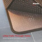 iPrimio Large Cat Litter Trapper Mat w/Urine/Waterproof Layer - Larger Holes w/Urine Puppy Pad Option - Cat Litter Mat, Light and Soft (Brown Color) - Image 3