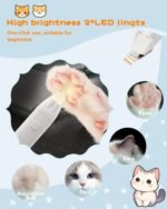 Professional Cordless Dog & Cat Grooming Clippers with LED Indicator - Quiet Electric Pet Hair Trimmer for Small Animals(White) - Image 5