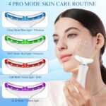 YourMate Red Light Therapy Device Pro Face & Neck Massager for Skin Care 4 in 1 Facial Tools Skin with 7 Colors LED Light for Rejuvenation - Image 3