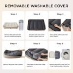 Bedsure SupportMax Orthopedic Dog Bed Medium Size Dog - Extra Thick Supportive Medium Dogs Beds with Waterproof Washable Cover, Comfort Pet Bed Sofa with Soft Sherpa and Nonskid Bottom, Brown, 35" - Image 10