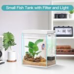 Betta Fish Tank, 2 Gallon Glass Aquarium Starter Kit, Small Fish Tank with Filter and Light. - Image 3