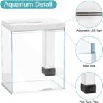 Betta Fish Tank, 2 Gallon Glass Aquarium Starter Kit, Small Fish Tank with Filter and Light. - Image 7