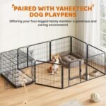 Yaheetech 36 inch Double Door Dog Crate w/Divider for Puppy, Collapsible Metal Dog Kennel with Removable Tray, Portable Travel Cage, Black - Image 8