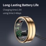 Smart Ring Health Tracker, Health Rings for Women & Men, Long-Lasting Battery Sleep Rings, Fitness & Sleep Monitor Compatible with iOS & Android, No Subscription Required (Gold, 8) - Image 9