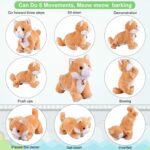 Yellow Plush Interactive Cat Robot Toy - Barking Meow Kitten With Touch Control, Electronic Pet, Animated Stuffed Animal for Girls, Baby, Kids - L:12" * H:8" * W:5" - Image 3
