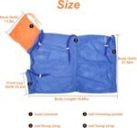 Breathable Mesh Anti Scratch Adjustable Cat Grooming Bag for Nail Trimming, Bathing - Polyester Soft Cat Washing Bag (Blue-Orange) - Image 3