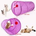 MIBOTE 28Pcs Cat Toys Kitten Toys Assorted, Cat Tunnel Catnip Fish Feather Teaser Wand Fish Fluffy Mouse Mice Balls and Bells Toys for Indoor Cat Puppy Kitty Interactive Cat Toy Set - Image 4