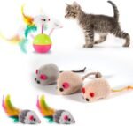 MIBOTE 28Pcs Cat Toys Kitten Toys Assorted, Cat Tunnel Catnip Fish Feather Teaser Wand Fish Fluffy Mouse Mice Balls and Bells Toys for Indoor Cat Puppy Kitty Interactive Cat Toy Set - Image 6