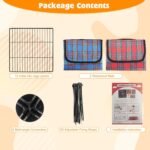 FHTONGE Large Guinea Pig Cage Habitat with 2 Pcs Waterproof Bedding, 8Sq Ft Guinea Pig Playpen with Mat, Metal Small Animal Playpen with Mat for Hamster Hedgehog Dwarf Rabbit (12 x Cage Panels) - Image 8