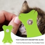 8 in 1 Pet Tick Removal Tool Set with Storage Box – Tick Tweezers, Flea Comb, Magnifying Glass for Dogs, Cats & Pets – Professional Tick & Flea Pest Control Kit - Image 4