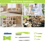 8 in 1 Pet Tick Removal Tool Set with Storage Box – Tick Tweezers, Flea Comb, Magnifying Glass for Dogs, Cats & Pets – Professional Tick & Flea Pest Control Kit - Image 8