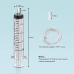 12PCS 20ML Plastic Sterile Syringe with Cap and Tubes 2*50cm Disposable Individual Wrap Syringe without Needles for Scientific Labs Feeding Pet Measuring Liquids and Glue Applicator - Image 3