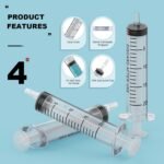 12PCS 20ML Plastic Sterile Syringe with Cap and Tubes 2*50cm Disposable Individual Wrap Syringe without Needles for Scientific Labs Feeding Pet Measuring Liquids and Glue Applicator - Image 6