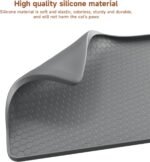 Cat Litter Mat Silicone Rubber, 80x56CM Pet Feeding Mat, Dog Cat Food Mat, Waterproof, Non-Slip, Spill-Proof Floor Protection, Easy to Clean, Multi-Use Mat for Litter Box, Feeding & Kitchen - Image 5