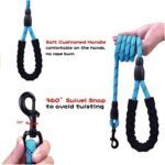 Nylon Dog Leash Rope with Padded Handle for Medium Large Dogs Strong Leashes 5 FT Long (Blue) - Image 3