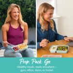 Bentgo Prep - 20-Piece 2-Compartment Reusable Meal Prep Containers with Lids, PFAS & BPA Free Materials, Durable, Microwave, Freezer, & Dishwasher Safe To Go Food Storage (Mint) - Image 4