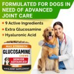 Senior Advanced Glucosamine for Dogs - Small + Large Breeds -Omega-3 Fish Oil - Chondroitin, MSM- Soft Chews for Older Dogs - Bacon Flavor - 120Ct - Image 6