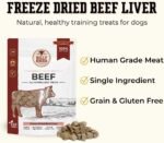 Bully Bunches Freeze Dried Beef Liver Dog Treats - Human Grade, Natural Single Ingredient, High Protein Training Treats for Dogs & Puppies, Grain Free - 100g - Image 3
